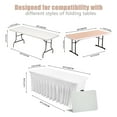 thumbnail image 2 of SUNTQ Table Skirt for Rectangle Tables 6ft , Fitted Table Cover for 6 foot table, White Table Cloth for 6 ft Table with Skirt, Wrinkle Resistant Spandex Table Skirt and Table Cloths for Parties, 2 of 7