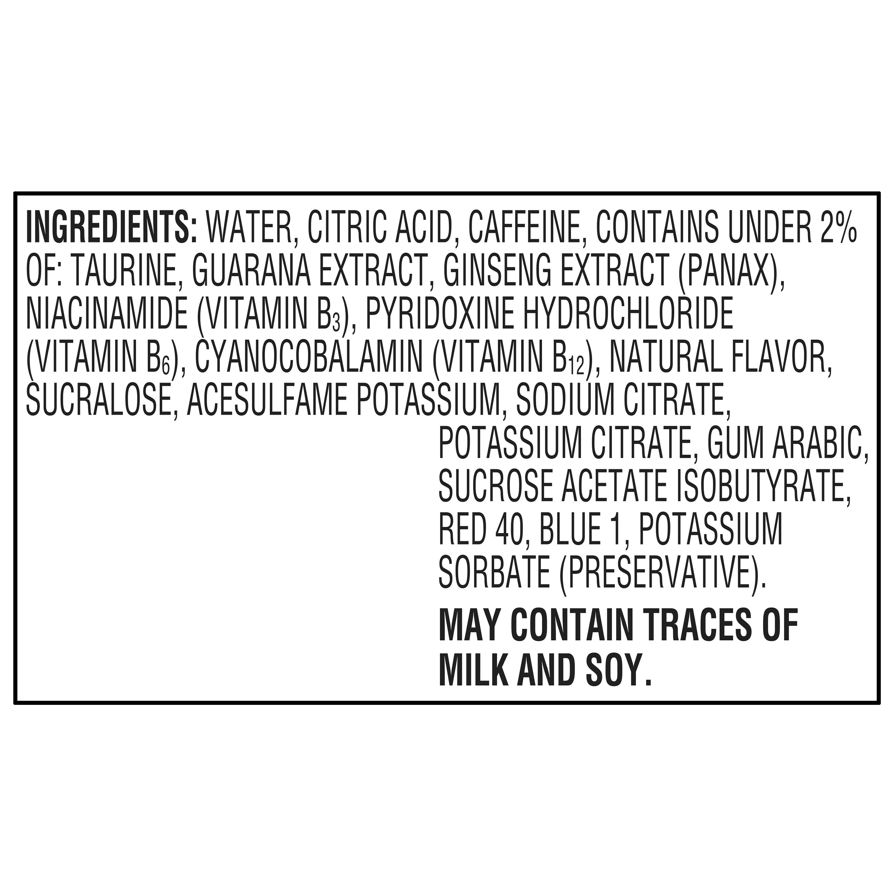 Great Value Energy Black Cherry Water Drink Enhancer, 3.11 fl oz Bottle