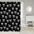 thumbnail image 2 of Manfei Cute Bowtie Shower Curtain 72Wx84L,Ribbon Bow Bathroom Shower Curtain, 2 of 5