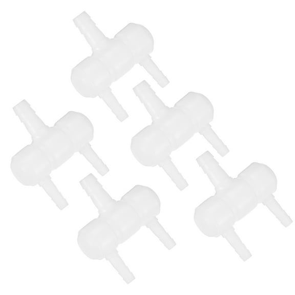 Uxcell 5-Pack Aquarium Air Valve 8mm to 4mm 2-Ways, Plastic Air Line Tubing Splitter Connector Flow Control Pump Accessories