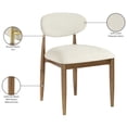 thumbnail image 2 of Meridian Furniture Riccio Cream Performance Fabric Upholstered Dining Side Chair, Set of 2, 2 of 10