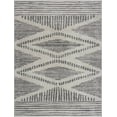 thumbnail image 2 of Hauteloom Tigris Collection Nikea Geometric Southwestern Farmhouse Living Room Bedroom Dining Room Large Area Rug - Vintage Distressed - Boho Aztec Tribal Pattern - Ivory, Beige, Gray - 9' x 12', 2 of 10