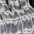 thumbnail image 3 of Plutus Brands Plutus Charcoal Fluffy Fields Faux Fur Luxury Throw Blanket, Throw 60W x 84L, 3 of 3
