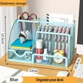 thumbnail image 1 of 1PCS Desk Organizer Pen Holder MeshPencil Holder Large Capacity MetalDesktop Storage Box For Office AndSchool Supplies, 1 of 4