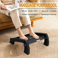 thumbnail image 4 of Foot Rest, Adjustable Height Foot Rest For Under Desk At Work, Ergonomic Foot Stool Under Desk For Office, Under Desk Footrest With Large Roller Massa, 4 of 5
