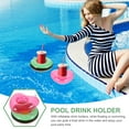 thumbnail image 4 of HINTRMENT 4Pcs Floating Drink Holder for Pool Party Assorted Color Inflatable PVC Material, 4 of 6