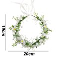 thumbnail image 2 of Guirnalda de flores nupcial, diadema con lazo, corona de pelo para dama de honor para niños, cinta ajustable, festivales de boda, fiesta MFZFUKR CPB-CJZ1801, 2 of 6