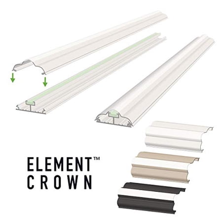 Diode LED Element Plastic Channel Crown 48 inches White