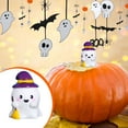 thumbnail image 3 of LAMIRO Halloween Decorations Outdoor Mini Halloween Garden Figurines Cute Pumpkin Ghost Resin Miniature Model Witch Figurines Decorated Halloween Party DIY Decoration, 3 of 7