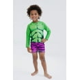 thumbnail image 2 of Marvel Avengers Hulk UPF 50+ Polyester & Spandex Activewear,One-Piece Swimsuits (Boy's) 2T, 2 of 5