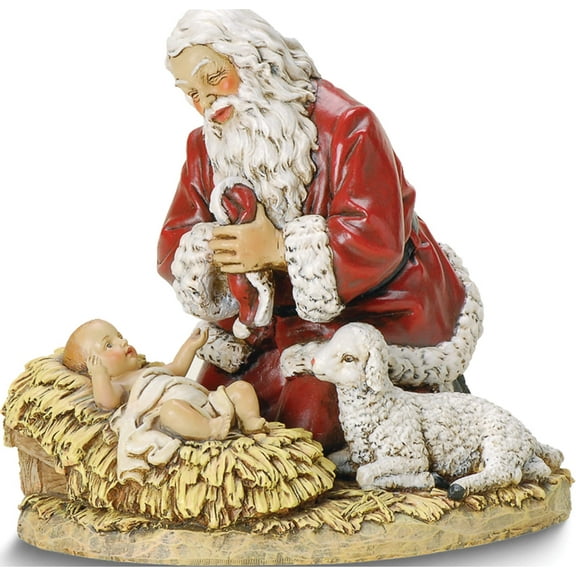 Fashion 8.75In Kneeling Santa Figurine (10.9 X 10) Made In China gm5858