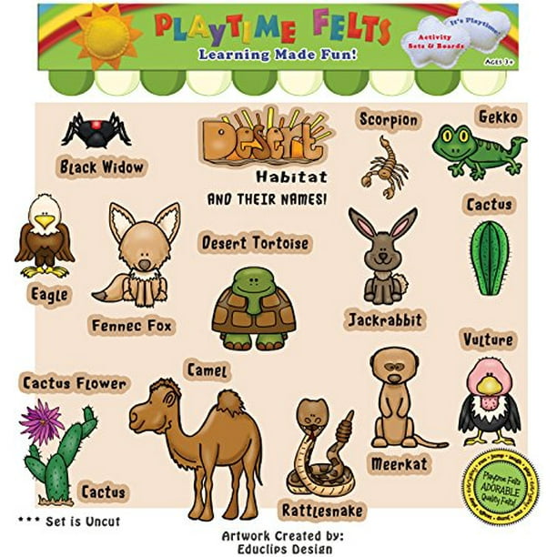 Playtime Felts Desert Habitat Story Set For Flannel Board Playtime Felts Desert Habitat Story Set For Flannel Board