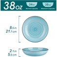 thumbnail image 2 of Bonita Pasta Bowls Set of 6, 50oz Large Salad Bowls for Kitchen, Stoneware Serving Bowls Dishwasher & Microwave Safe, Blue Bowl Set, 2 of 7