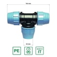 thumbnail image 3 of Adaptador de agua de 32 Mm X 32 Mm X 32 Mm hembra Mdpe Pe Tee | Conector de tubería de plástico | Conector de abrazadera para tuberías Pe/mdpe Afortunado Sencillez, 3 of 5
