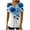 Dark Blue, variant on NJGRAE Backless Tops for Women Plus Size Women Blouses Women Summer D Printing Button Cardigan Short Sleeve Shirt V Neck Casual Fitted Tunic Clothes Tops Women’S V Neck Tees Xxl