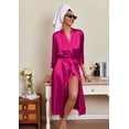 thumbnail image 2 of Ekouaer Silk Robes for Women Long Satin Bride Bridesmaid Wedding Party Robes Lightweight Sexy Sleepwear with Pockets, 2 of 6