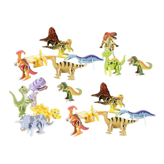 Rompecabezas colorido , juguete educativo temprano, creatividad, imaginación, habilidad fina para regalo de cumpleaños, bebés y niños Dinosaurio