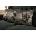 thumbnail image 5 of Ambesonne Animal Throw Pillow Cover 4 Pack, Pair of Animals Dust, 18", Tan Taupe, 5 of 5