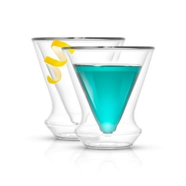 Cosmo Double Wall Stemless Martini Glasses - 5 oz - Set of 2