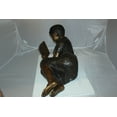 thumbnail image 4 of Girl Laying Reading a Book Bronze Statue, Hillhouse Elegant Sculpture for Home & Garden Decor - Timeless Art Piece for Living Room, Patio, or Library, 36"L x 17"W x 18"H, 4 of 13