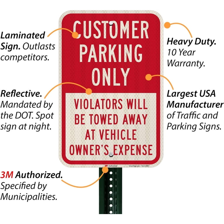 Customer Parking Only Sign - Walmart.com