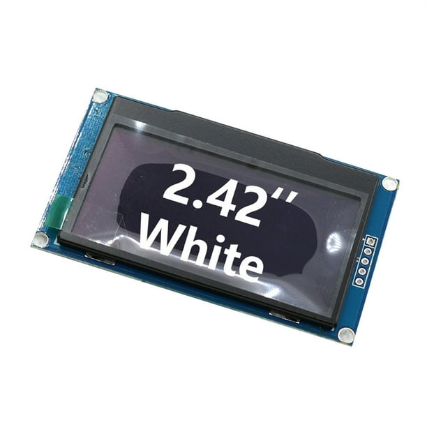 Módulo OLED Methold Módulos de visualización de pantalla de puerto I2C/IIC Dispositivo de visualización portátil Práctica Mini pantalla LED Electrónica Blanco 4 pines