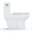 thumbnail image 4 of Sunvasagoo Elongated One-Piece Toilet with Soft-Close Seat, Ceramic Bowl, White Finish, 4 of 7