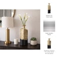 thumbnail image 6 of Metal Rigged Vase for Living Room Decor and Home Accents - Decorative Flower Vase for Room, Bedroom, or Office Display - Modern Glam House Display for Table Centerpiece - 20", Black & Gold, 6 of 15