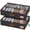 Black, variant on Shoe Organizer Under Bed, Fits 32 Pairs, Under Bed Shoe Storage Boxes with Study Handles and Clear Cover, zapateras Organizer for Shoes, Set of 2