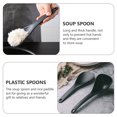 thumbnail image 3 of Aloha 1 Set 2Pcs Non-stick Rice Paddles Soup Spoons Multipurpose Serving Spoon (Black), 3 of 8