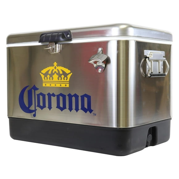 Corona 54-Quart Ice Chest Cooler with Bottle Opener, 51L, Holds 85 Cans