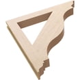 thumbnail image 6 of Ekena Millwork 3 1/2"W x 32"D x 32"H Funston Traditional Rough Cedar Woodgrain TimberThane Bracket, Primed Tan, 6 of 6