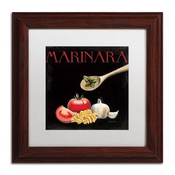Trademark Fine Art "Italian Cuisine IV" Canvas Art by Marco Fabiano White Mat, Wood Frame