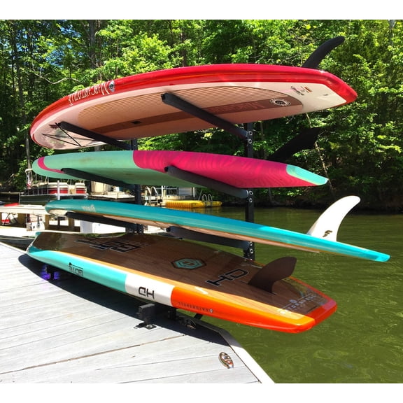 Paddleboard Rack for Dock | Holds 4 SUPs | Over The Water Storage