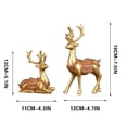 thumbnail image 2 of Anckoeil Decoration Ornaments 2Pcs Resin Deer Sculptures, Reindeer Decorations Indoor, Elegant Christmas Deer Statue Home Decor Accents, For Living Room, Bedroom Office And Shelf, 2 of 5