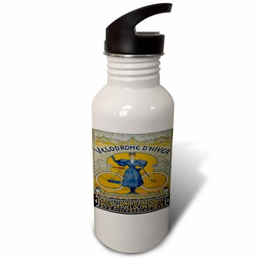 3dRose Ville de Bruxelles Velodrome D Hiver Exposition International 1895 Bicycle Poster, Sports Water Bottle, 21oz