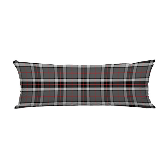 ECZJNT Scottish tartan Tompson black gray white Pillow Cover Body Pillowcase Pillow Protector 20x60 Inch