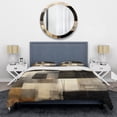 thumbnail image 3 of Designart "Fusion in Mid Century Black II" Modern Midcentury Bedding Covert Set - Abstract Midcentury Beige Abstract Bed Set With 1 Sham, 3 of 6