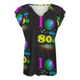 thumbnail image 4 of I Love The 80's Eighties Short Sleeve T Shirts Summer V Neck Tops Fashion Casual Tee Shirt, 4 of 7