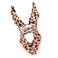 thumbnail image 3 of Monokini de mujer Hugo Leopard One Piece sin espalda con relleno en V sin aros ropa de playa, 3 of 10