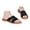 Black, variant on Womens Sandals Memory Foam Slippers Lightweight Flats Arch Support Slip on Beach Shoes