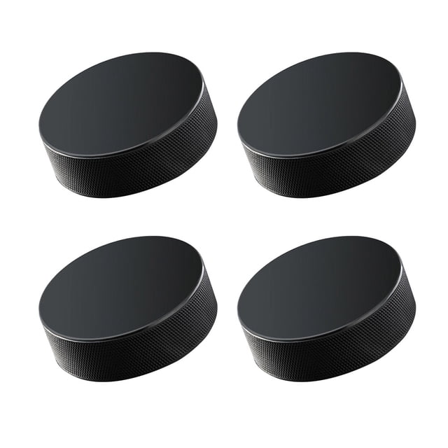 OULII 4 Pcs Rondelles Noires Rondelle de Hockey à Roulettes Tirs et Passes Précis pour Débutants