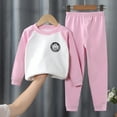 thumbnail image 3 of Quinlirra Toddler Girls Outfit Sets Children's Sweatshirt Two Piece Set Children's Casual Clothes For Small And Medium Children Pink Size 12 Years, 3 of 3