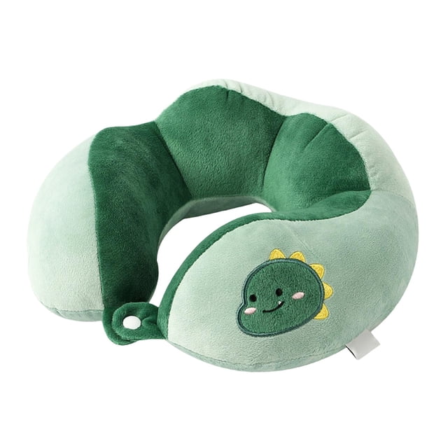 Almohada de viaje, soporte para el cuello, cómoda, ligera, práctica, almohada en forma de U, almohada para el cuello, para coche, mochilero, oficina, De color verde oscuro