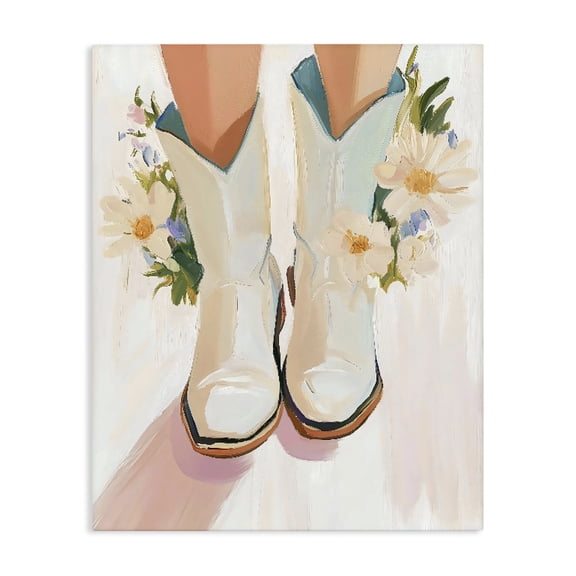 Stupell Industries Modern Blooming Cowgirl Boots Canvas Art, 16 x 20, by The Prints Vibe