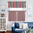 thumbnail image 2 of Red Black Stripe Kitchen Curtains Sets for Windows 24 Inch Length, Geometric White Vertical Striped Rod Pocket Window Treatments Tier Curtains and Valances Set for Bedroom/Bathroom, 2 of 8