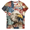 thumbnail image 7 of mgoYE XL Black Shirt for Women America 250th Anniversary T Shirt Women USA Patriotic T Shirt 250th Anniversary USA Tshirt 4th of July Shirts American Flag Tee Tops|Brick Red 2XL, 7 of 7