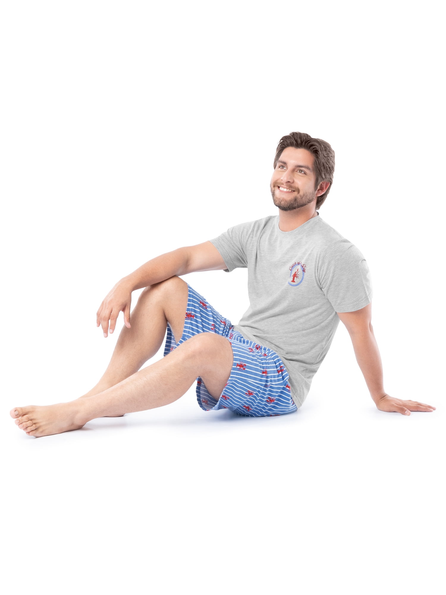 Fruit of the Loom Men's Father's Day Americana Graphic Sleep T-shirt and Pajama Short Set, Sizes S-XL