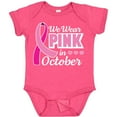 thumbnail image 3 of Inktastic Breast Cancer Awareness We Wear Pink in October Girls Baby Bodysuit, 3 of 5