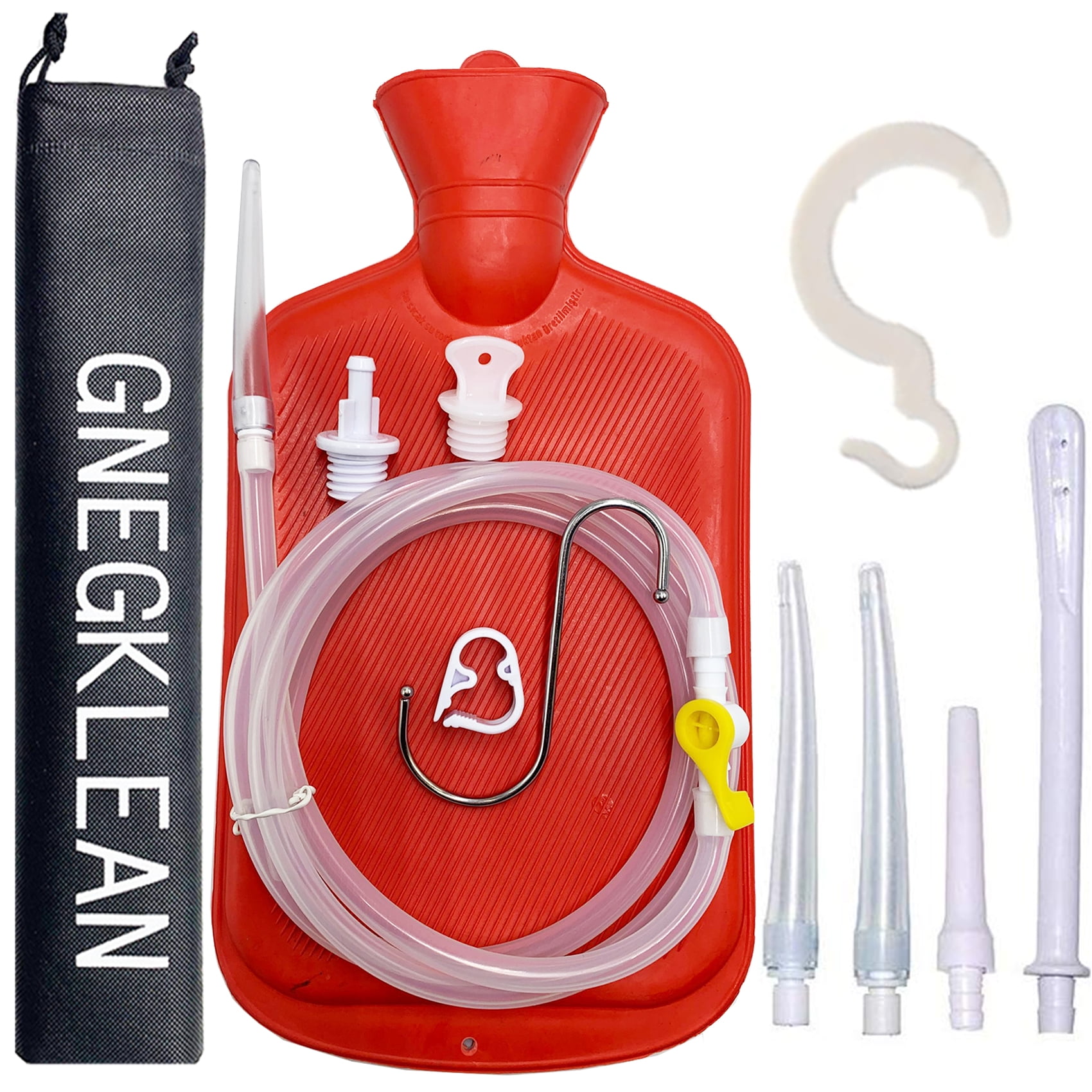 GNEGKLEAN Coffee Enema Bag Kit 5.0ft Silicone Hose 2L Enemas at Home
